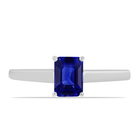 Anillo de Plata con Zafiro Azul Australiano