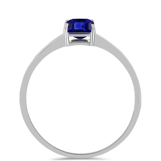 Anillo de Plata con Zafiro Azul Australiano