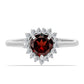 Anillo de Plata con Granate Barton y Topacio Blanco