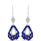 Pendientes de Plata con Zafiro Azul Australiano y Topacio Blanco