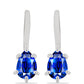 Pendientes de Plata con Zafiro Azul Australiano