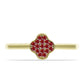 Anillo de Plata Bañada en Oro con Majestuosa moisanita roja