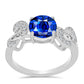 Anillo de Plata con Zafiro Azul Australiano y Topacio Blanco