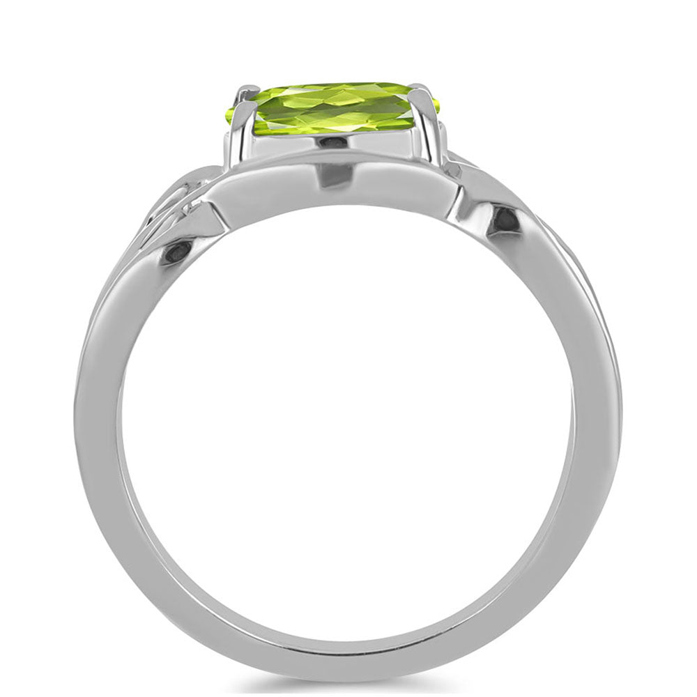 Anillo de Plata con Peridoto de Changbai 2 