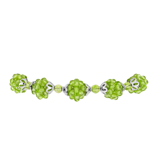 Pulsera de Plata con Peridoto de Changbai