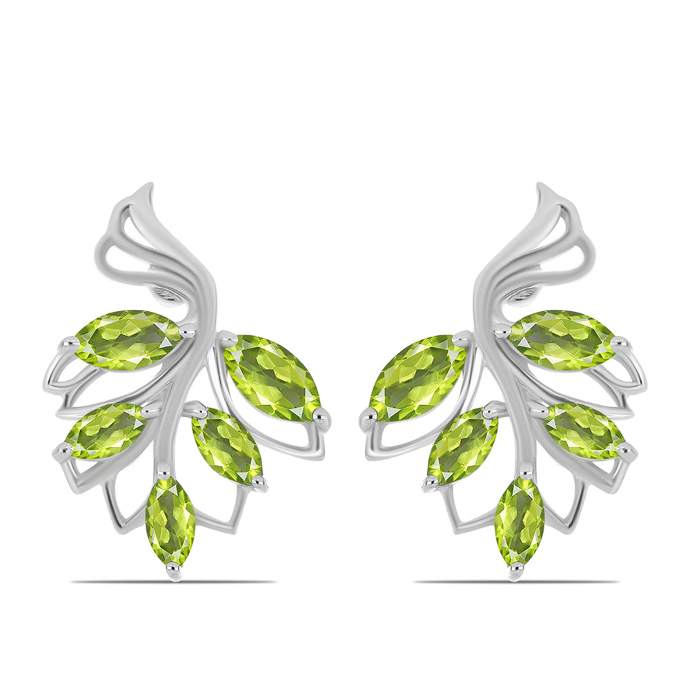 Pendientes de Plata con Peridoto de Changbai 1 
