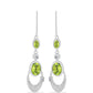 Pendientes de Plata con Peridoto de Changbai y Topácio Blanco