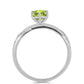 Anillo de Plata con Peridoto de Changbai y Topacio Blanco