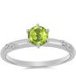 Anillo de Plata con Peridoto de Changbai y Topacio Blanco
