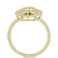 Anillo de Plata Bañada en Oro con Diamante azul danzante