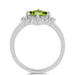 Anillo de Plata con Peridoto de Changbai y Topacio Blanco