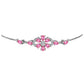 Pulsera de Plata con Turmalina Rosa de Pelmadulla y Topacio Blanco