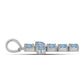 Cruz Collar de Plata con Aguamarina del Condado de Embu