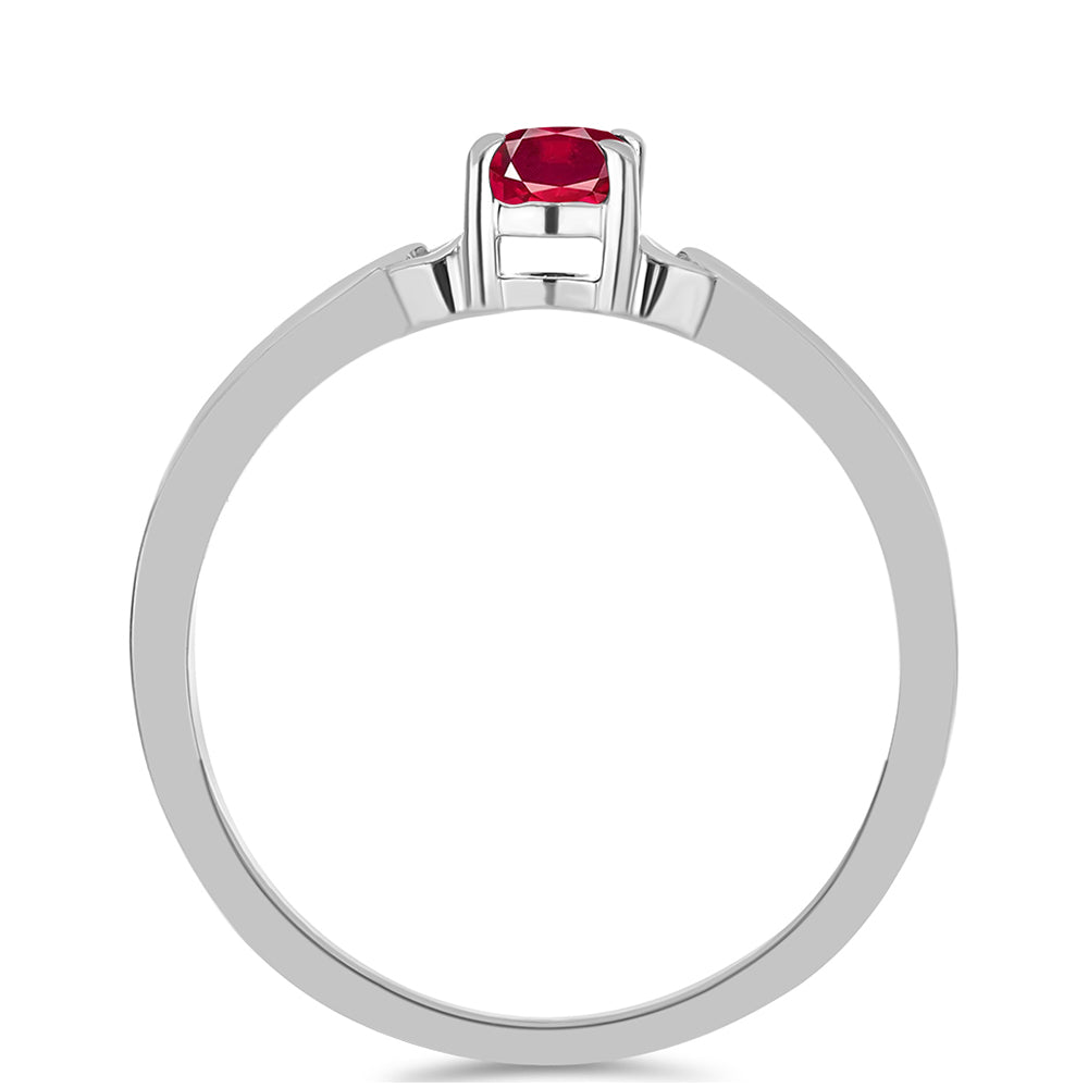 Anillo de Plata con Rubí de Madagascar
