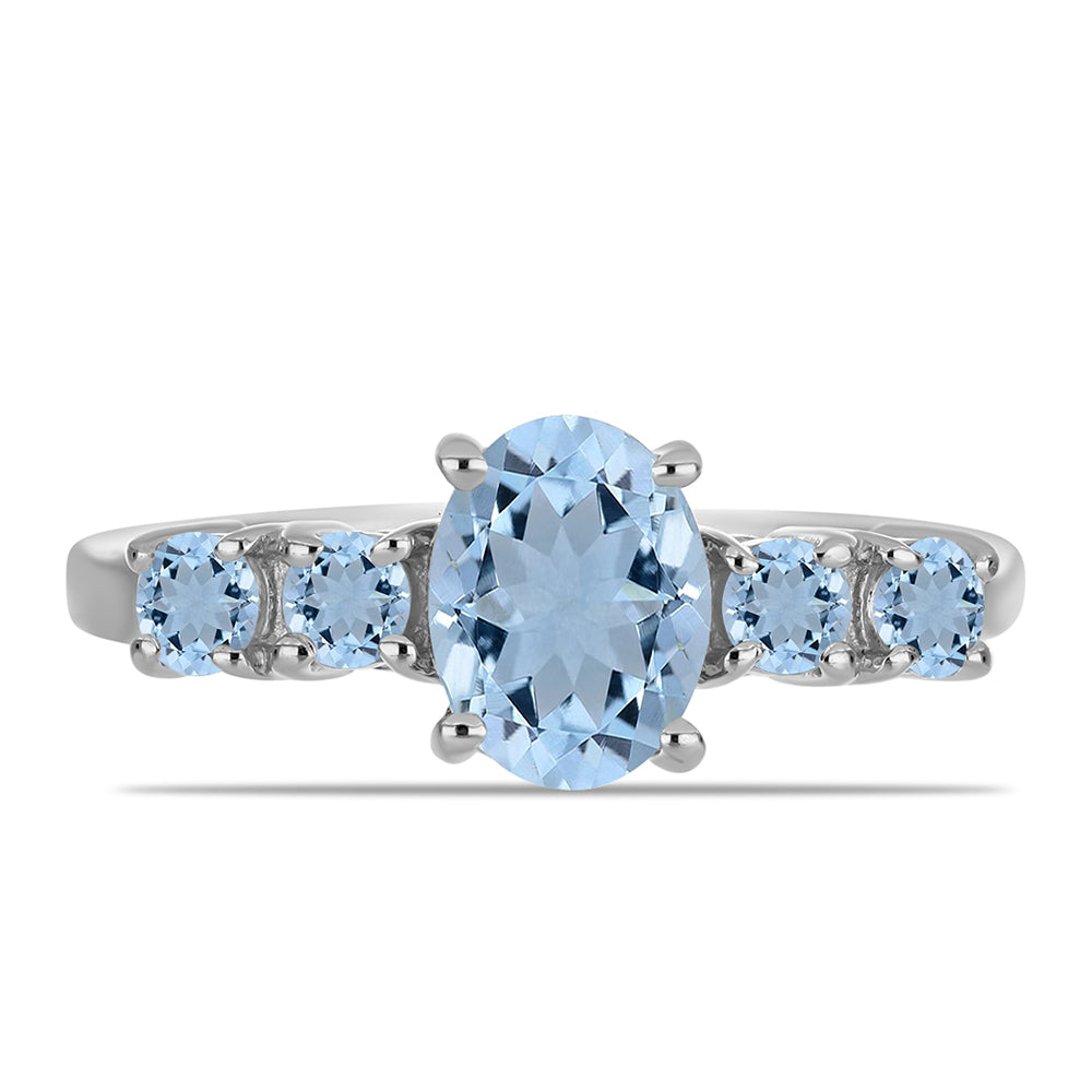 Anillo de Plata con Aguamarina del Condado de Embu 1 