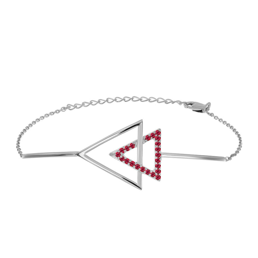 Pulsera de Plata con Rubí de Madagascar