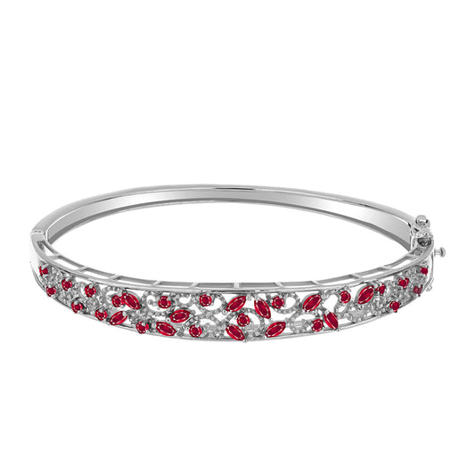Brazalete de Plata con Rubí de Madagascar