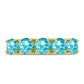 Anillo de Plata Bañada en Oro con Cuarzo Paraiba