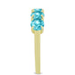 Anillo de Plata Bañada en Oro con Cuarzo Paraiba