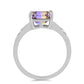 Anillo de Plata con Amatrino de Anahi y Topacio Blanco