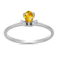 Anillo de Plata con Citrino de los Montes Urales y Topacio Blanco