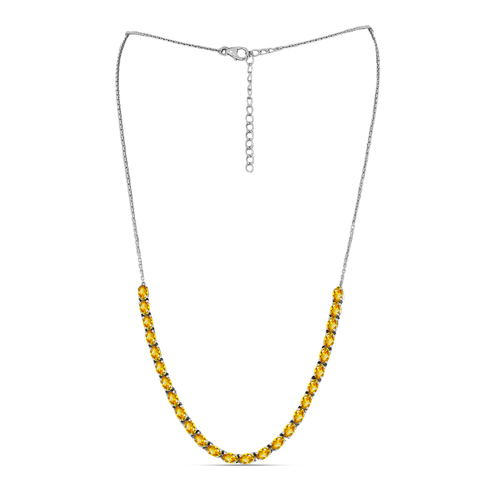 Collar de Plata con Citrino de los Montes Urales 1 