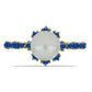 Anillo de Plata Bañada en Oro con Perla blanca de agua dulce y Zafiro Azul Australiano