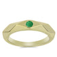 Anillo de Plata Bañada en Oro con Esmeralda de Zambia