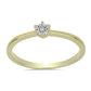 Anillo de Plata Bañada en Oro con Diamante certificado y cultivado en laboratorio
