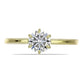 Anillo de Plata Bañada en Oro con Diamante certificado y cultivado en laboratorio