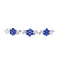 Pulsera de Plata con Zafiro Azul Australiano y Topacio Blanco