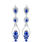 Pendientes de Plata con Zafiro Azul Australiano y Topacio Blanco