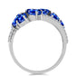 Anillo de Plata con Zafiro Azul Australiano y Topacio Blanco