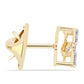 Broche de Plata Bañada en Oro con Diamante Cognac y Topacio Blanco