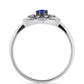 Anillo de Plata con Zafiro Azul Australiano y Topacio Blanco