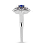 Anillo de Plata con Zafiro Azul Australiano y Topacio Blanco