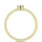 Anillo de Plata Bañada en Oro con Diamante Cognac