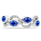 Anillo de Plata con Zafiro Azul Australiano y Topacio Blanco