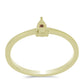 Anillo de Plata Bañada en Oro con Diamante Cognac