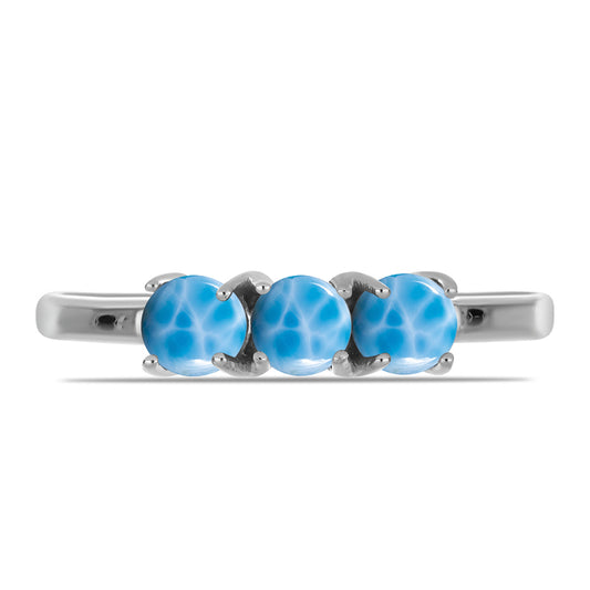 Anillo de Plata con Larimar de Barahona