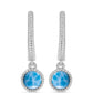 Pendientes de Plata con Larimar de Barahona