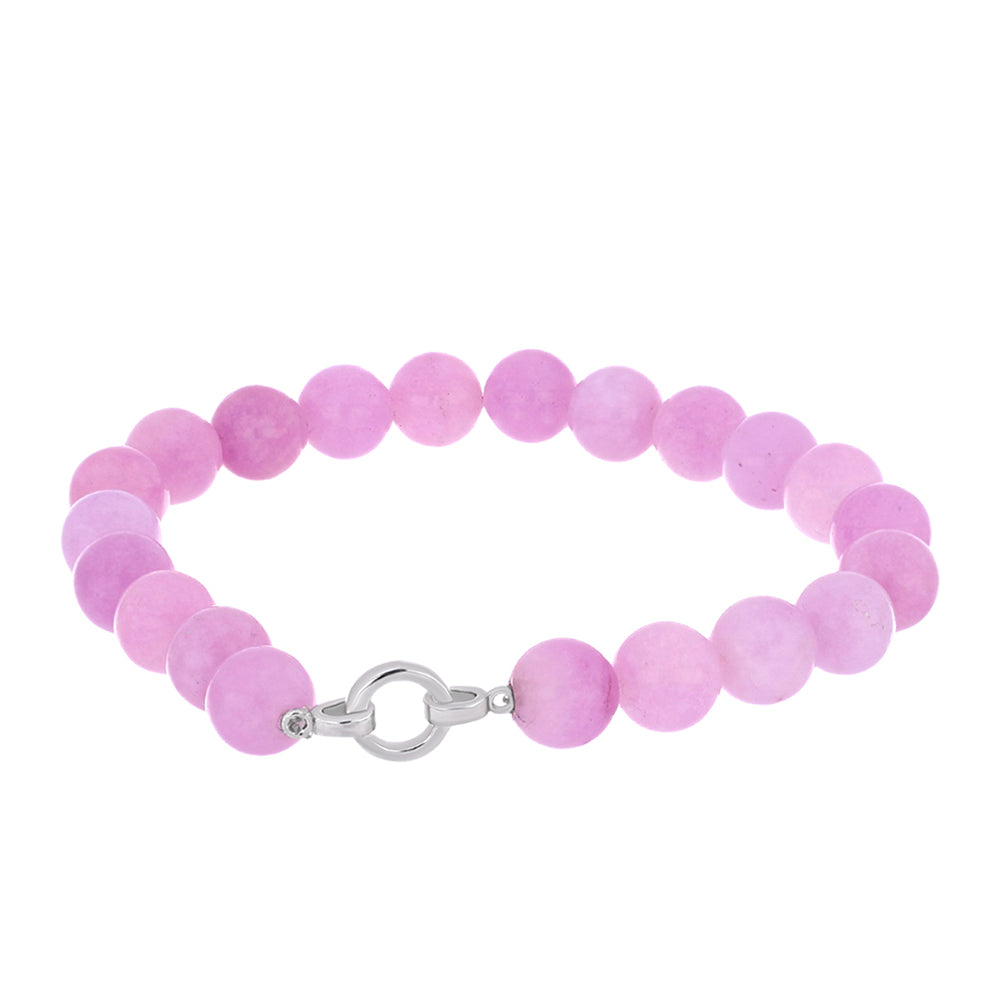 Pulsera de Plata con Kunzita de Pala