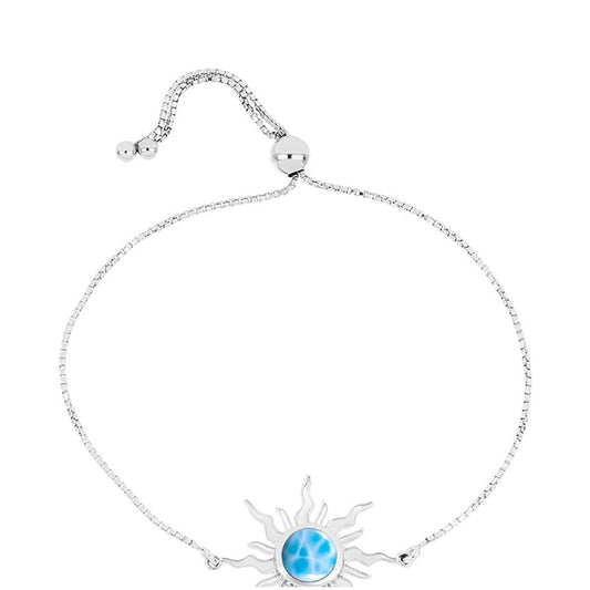Pulsera de Plata con Larimar de Barahona