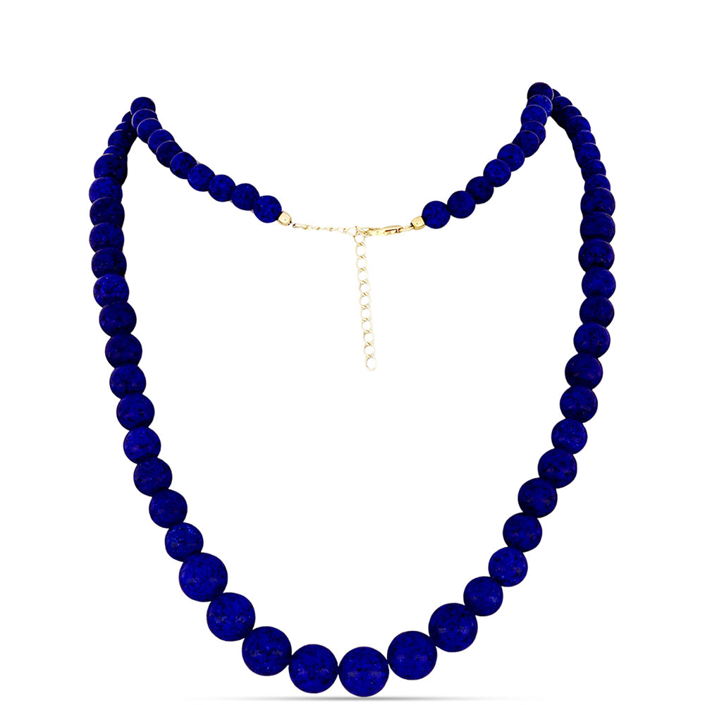Collar de Plata Bañada en Oro con Lapislázuli 1 
