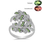 Anillo de Plata con Alejandrita natural y Topacio Blanco