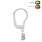 Pendientes de Plata con Alejandrita natural y Topacio Blanco