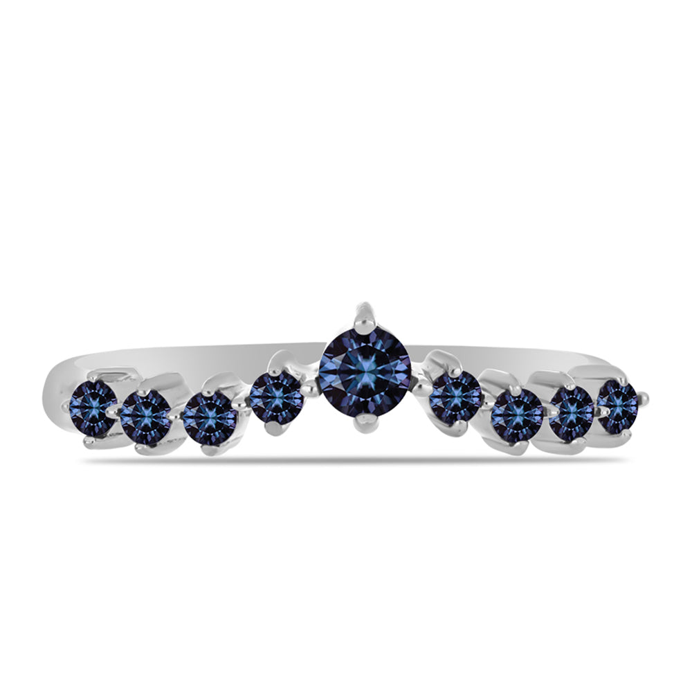 Anillo de Plata con Moisanita "Púrpura Imperial" 1 