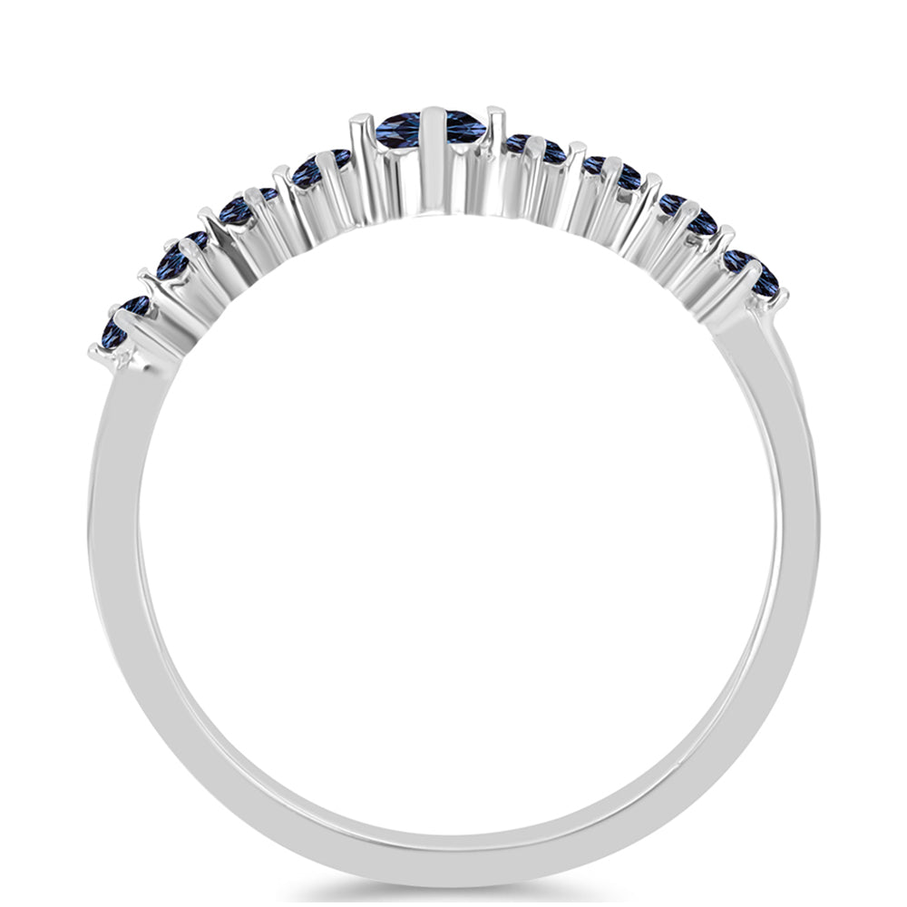 Anillo de Plata con Moisanita "Púrpura Imperial"
