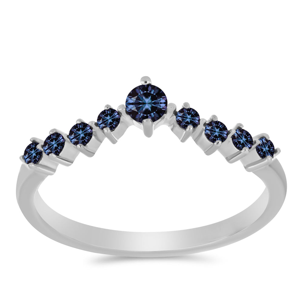 Anillo de Plata con Moisanita "Púrpura Imperial" 3 