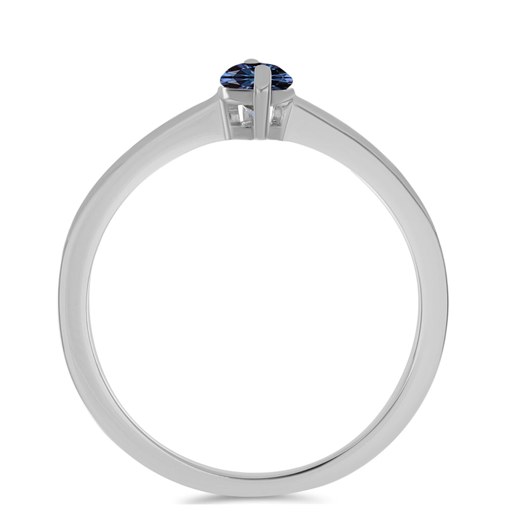 Anillo de Plata con Moisanita "Púrpura Imperial" 2 